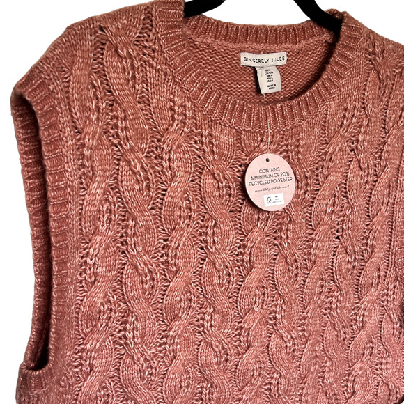 Sincerely Jules Pink Cable Knit Sweater - Picture 2 of 8